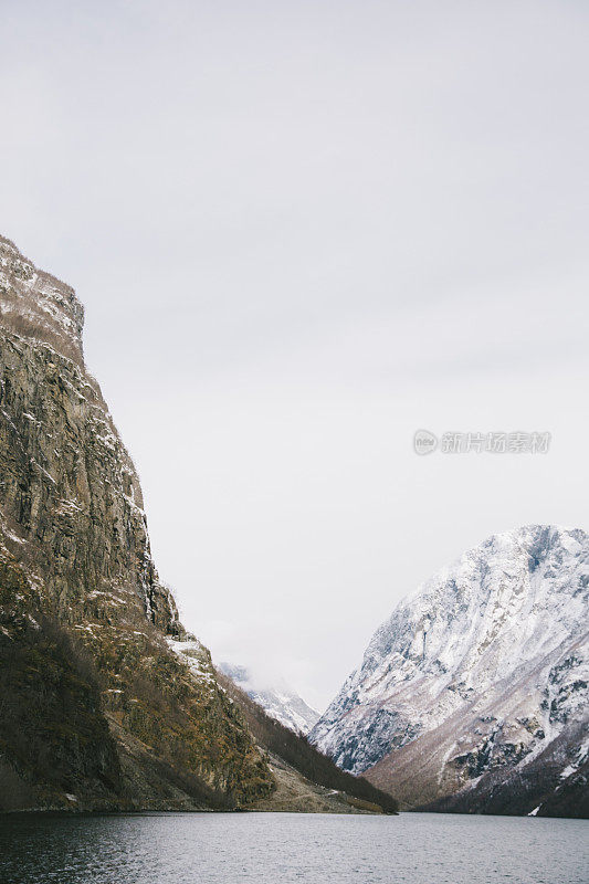 挪威冬季的n øyfjord